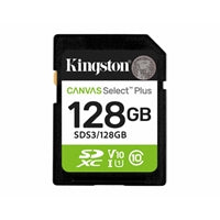 Kingston Canvas Select Plus  SDS3/128GB V30 128GB SD Class 10 UHS-I U3 Flash Card Kingston Canvas Select Plus  SDS3/128GB V30 128GB SD Class 10 UHS-I U3 Flash Card